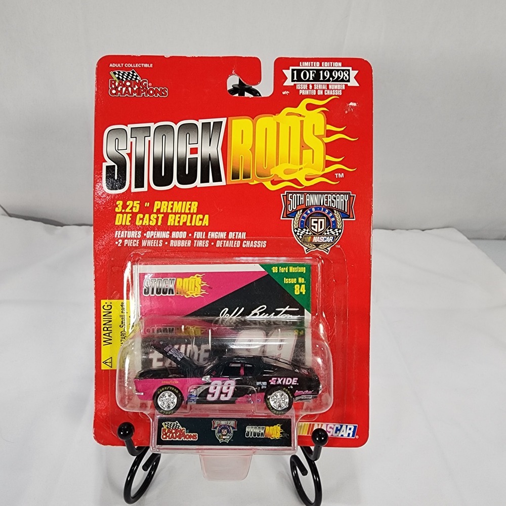 Racing Champions Stock Rods Jeff Burton 99 Exide 68 Ford Mustang 98 NASCAR 50th